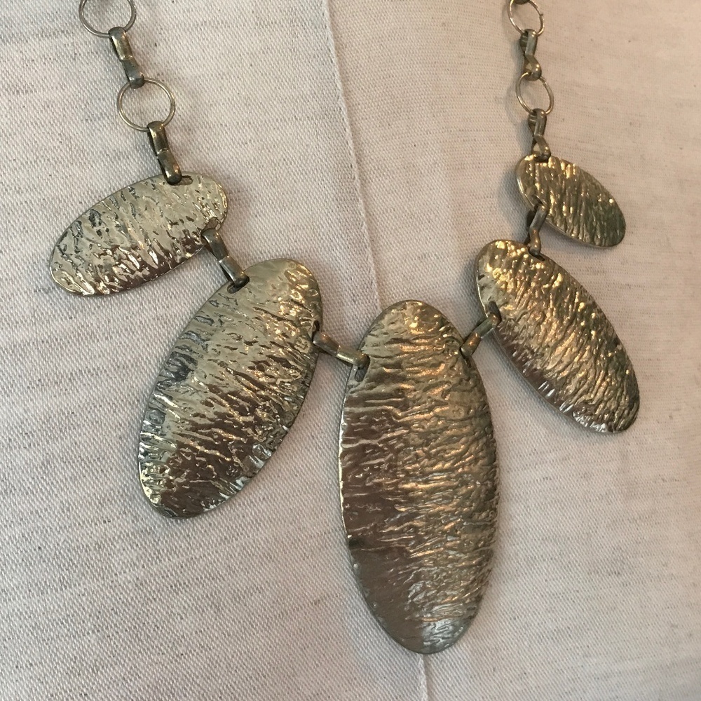 Statement gold necklace